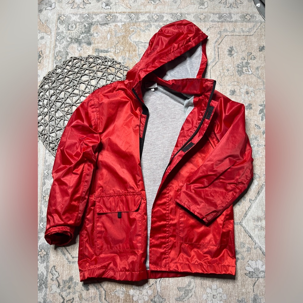 Bocini Red and Gray Rain Jacket